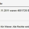 Die Homepage der „Kin Wiever – Berittene Garde zu Fuß“ hat seit heute über 4 Millionen Zugriffe gehabt. Natürlich ist uns bewusst, dass dabei auch viele (technische) Zugriffe durch „Bots“ [&hellip;]