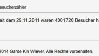 Die Homepage der „Kin Wiever – Berittene Garde zu Fuß“ hat seit heute über 4 Millionen Zugriffe gehabt. Natürlich ist uns bewusst, dass dabei auch viele (technische) Zugriffe durch „Bots“ [&hellip;]